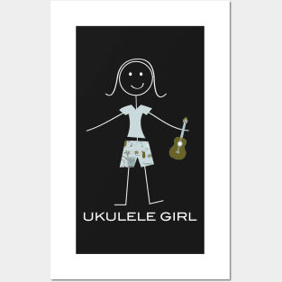 Funny Womens Ukulele Girl Posters and Art